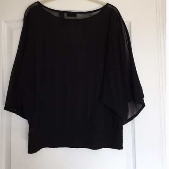 New York & Company Long Sleeve Sheer Blouse - Picture 4 of 5